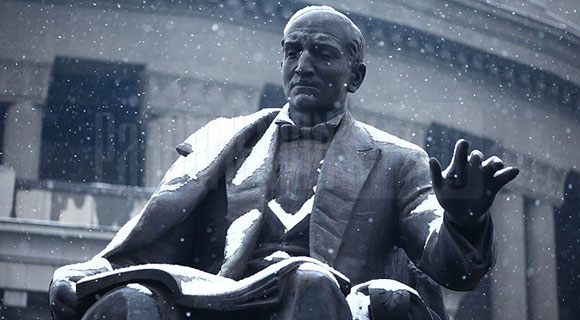 Spendiaryan's monument in front of Armenian National Academic Theater of Opera and Ballet. (sculptor Ara Sargsyan)